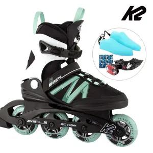 성인 인라인스케이트 K2 키네틱 80 프로 W 블랙민트 성인용 인라인 신발항균건조기 휠커버