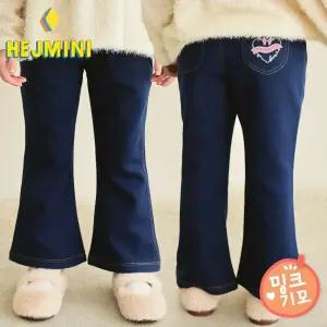 [헤이미니] 리본하트부츠컷사선지밍크기모팬츠