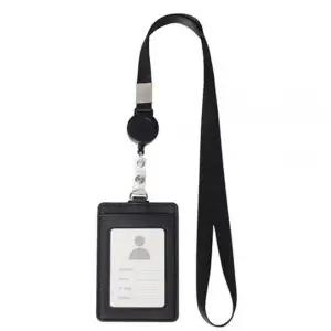 릴홀더 목걸이형 지갑형 사원증케이스 블랙 명함보관-WFAC528