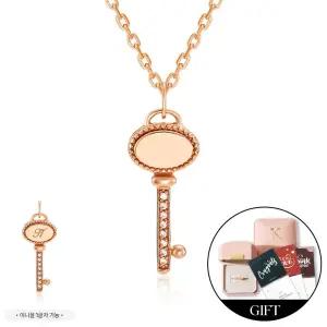 갤러리아 *커스텀가능*[비앤비골드] 14K 로렛트 큐빅 열쇠 각인 커스텀 펜던