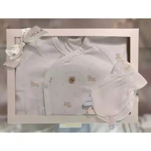 [에뜨와](본점) (임신출산선물)포니배내저고리X손싸개세트(블루) (07S117003S3)