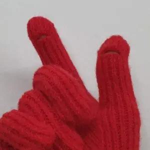 겨울 손가락장갑 손가락 스마트폰 터치 골지 니트장갑