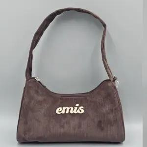 EMIS 이미스가방 코듀로이 아플리케 호보백 브라운 매장정품