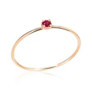 18K 로즈컷 큐빅 탄생석 2mm 7월 루비 반지 NPR29784