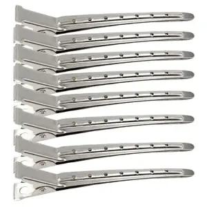 [콩심팥심]미용실 메탈 집게핀 대형 8P 고정 메이크업 잔머리 빗살핀