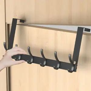 문걸이 옷걸이 도어 훅 6구 행거 공간 절약형 의류 걸이 (WFK72CU)