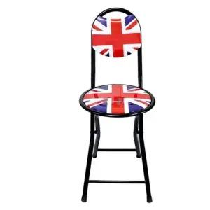 고품질 등받이 영국국기 원형쿠션의자 간의의자 접이식의자 (WD951C0)