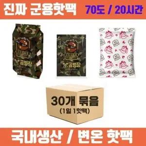 고품질 군용핫팩 30개입 손난로 변온핫팩 대용량핫팩 160g 대 (WD951C9)