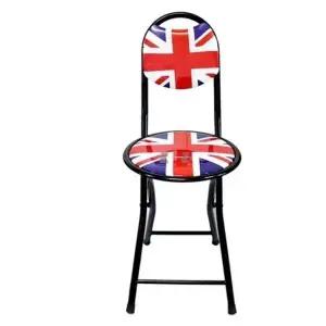 고품질 등받이 영국국기 원형쿠션의자 간의의자 접이식의자 (WD95270)