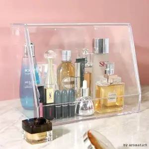 고품질 수납정리함 아크릴 화장품 먼지차단 투명 피규어 커버 (WD95355)