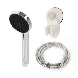 고품질 고급메탈호스 수압상승 샤워헤드 110크롬 호수 거치대 (WD9527D)