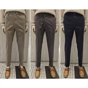 [올젠](신세계 사우스시티)2025FW 남성 캐주얼 워싱 조직감 면스판 팬츠 ZF4P1202 3종택1