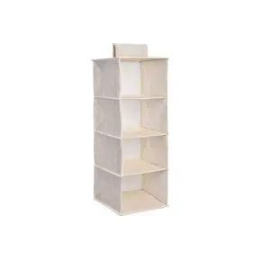 옷장 행거 걸이형 4단 부직포 정리함 수납선반 베이지 바지 정리