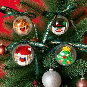 트리장식 미니블럭 크리스마스 오너먼트 4종세트 눈사람 트리 산타 루돌푸 만들기 꾸미기