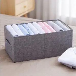 고품질 리빙 박스 수납함 소품정리함 접이식 패브릭 옷정리함 (WD958B5)