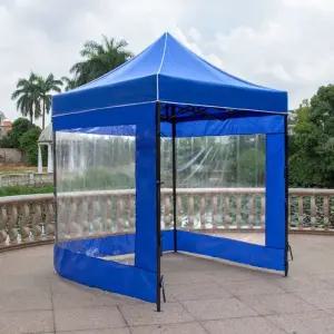 방한·방풍용 이동식 캐노피 부스, 투명창 비닐 가림막 포함 휴게실·대기실·간이쉼터 텐트 (