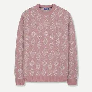 [예작](타임스퀘어점패션관)[남성 니트] 울 캐시미어 혼방 아가일 자카드 니트 YJEWCD469PI