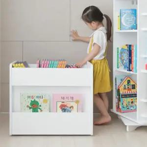 [꼬메모이] 로이 북웨건  / 이동식 수납장 책꽂이 장난감 정리함 자작나무