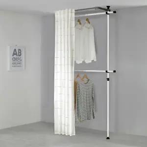 왕자 심플2단커튼행거_선택형A타입