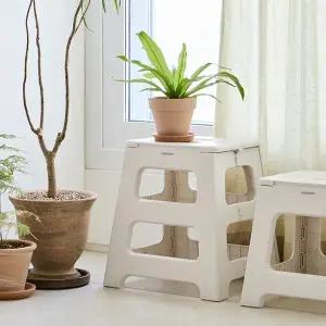 [한샘] NEW 핸디 원터치 폴딩 스툴 L 사다리 발판 간이의자