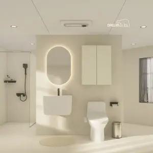 [25년형] 스마트클린바스 블랙 포세린 샌드 거실욕실 리모델링 휴젠뜨+살균비데)