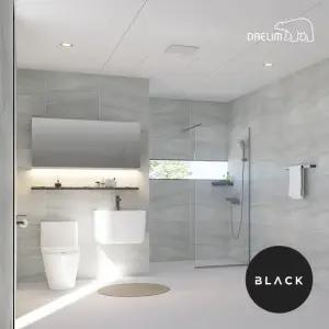 하이엔드 블랙 포세린 토르 LED 와이드플랩장 거실욕실 리모델링