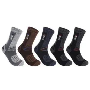 [피에르가르뎅]남성 기모 통파일양말 리온5족 아웃도어 방한 보온 겨울양말