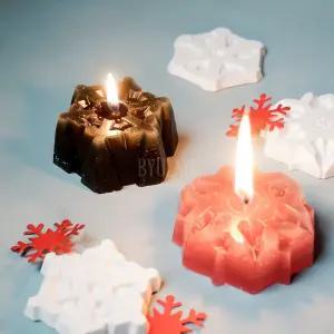 겨울 눈꽃 결정 실리콘 몰드 4종 6구 diy 향초 캔들 석고방향제 비누재료 크리스마스 만들기