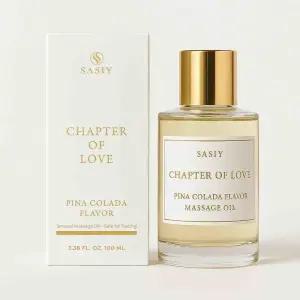 Chapter of Love 커플용 센슈얼 마사지 오일 - 부드러운 글라이딩 유기농 MCT 코코넛 카바 뿌리 추출물이