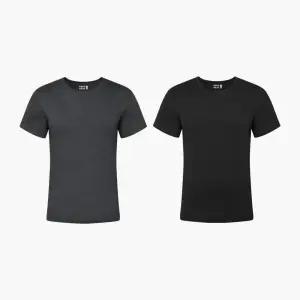 BYC 보디히트 남성 발열 반팔 내복 상의 티셔츠 겨울 남자 내의 런닝 검정 차콜 빅사이즈 비와이씨 BS0199