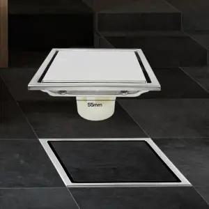 HLBATH 유가 스텐레스 타일삽입육가 50mm하수도 뚜껑 덮개SJ