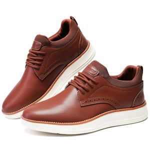 LSIDORYC 남성 옥스포드 레이스업 경량 캐주얼 비즈니스 편안한 남성용 드레스 슈즈