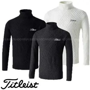 타이틀리스트 사선패턴 폴라 티셔츠 - 가을 겨울 신상(남성)(골프)