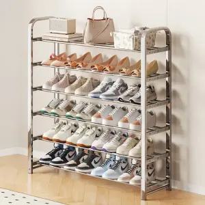 땡스리빙 와이드 스테인레스 선반 80 수납 선반 신발장 정리 선반장 5단 6단