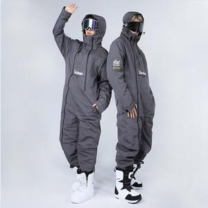 남녀공용 일체형 스키복 방풍 세트 점프수트 방한 스노우보드복