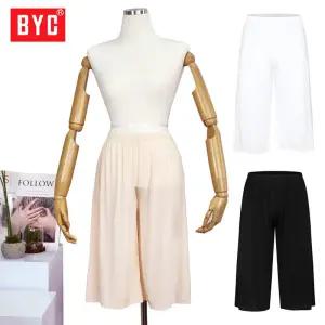 BYC 인견 7부속바지 여성 여름 원피스 긴속바지 빅사이즈 실크 속치마바지 슬립 비침방지959802