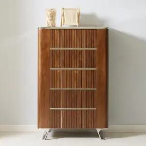 스코나 루마노 갤러리 포세린 통세라믹 월넛 5단 서랍장