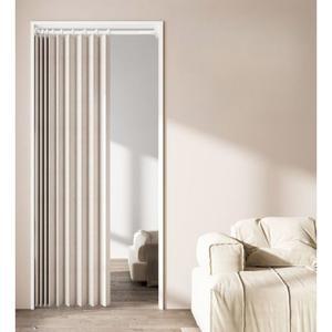 슬라이딩 도어 커튼 아마 파티션 84인치 베란다 겨울 세트 그레이 간편형 1인치 중문