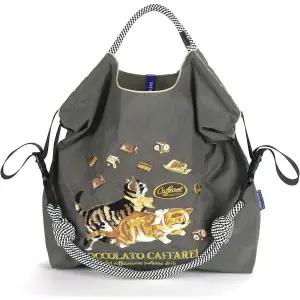 볼앤체인 귀여운 고양이 2마리 에코백 라지