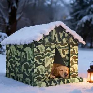 대형견 야외 방수 방한 강아지집 실외 개집 보온 견사 텐트 하우스