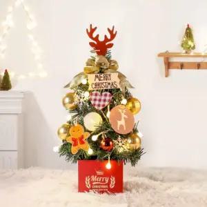 40cm 메리 슈슈 트리 풀세트(전구포함) 미니 데코 크리스마스 장식용 DIY