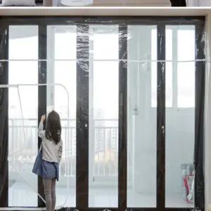 추운 우풍 외풍 확장 베란다 거실 방풍 비닐 커튼