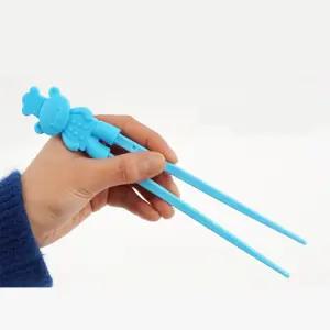 사각몰 실리콘 교정 젓가락 아기젓가락