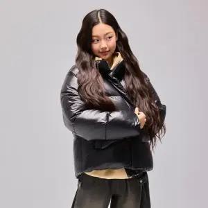 행텐틴즈 동백01 여아 하이넥 점퍼_유광블랙  14540-110-805-41-095