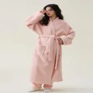 여성용 겨울 따뜻한 롱 수면 파자마세트 겨울잠옷 수면바지 잠옷세트