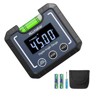 ALL미터 0-360 (4 * 90 ) 디지털 앵글 파인더 레벨 마그네틱 전자 게이지 경사계 각도기 도구, 버블 및 베이스 LCD 백라이트 포함 건설 목수 장인의