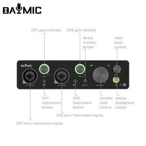 오디오 인터페이스 녹음 USB 외장 사운드 카드 기타 2채널 аудиоинтерфейс