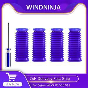호환다이슨 V6 V7 V8 V10 V11 진공청소기용 소프트 롤러 덕트 고무 호스 1-8개 (수리 도구 포함) 드럼 헤드