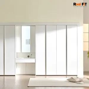 화이트스톤 여닫이 화장대 붙박이장_330cm  11자)