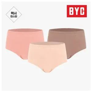 BYC 여성 고급 60수 면스판 맥시 삼각팬티 3매입 WNS5279